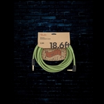 Fender 18.6' Straight to Right-Angle Festival Hemp Instrument Cable - Green
