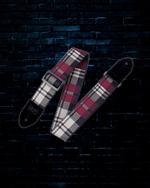 Levy's 2" Print Series Polyester Guitar Strap - Garnet Plaid