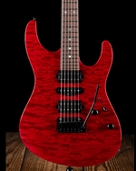 Suhr Modern Custom Quilt Maple/Swamp Ash - Trans Red