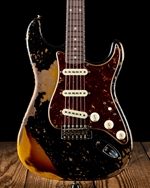 Fender Custom Shop Roasted '61 Strat - Black over 3-Color Sunburst