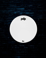 PDP 22" White Coated Kick Resonant Logo Kick Drum Head