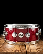 DW 5.5"x14" Collector's Series Birch Snare Drum - Ruby Glass