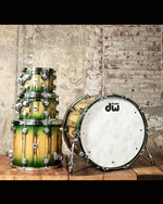 DW Collector's 4-Piece Maple/Mahogany Drum Set - Emerald Green Fade