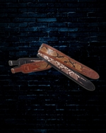 LM Products 2.5" Gallery Series Luxe Snake Guitar Strap - Brown