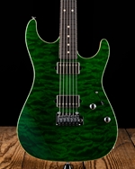 Suhr Standard Custom Quilt Maple/Mahogany - Trans Green