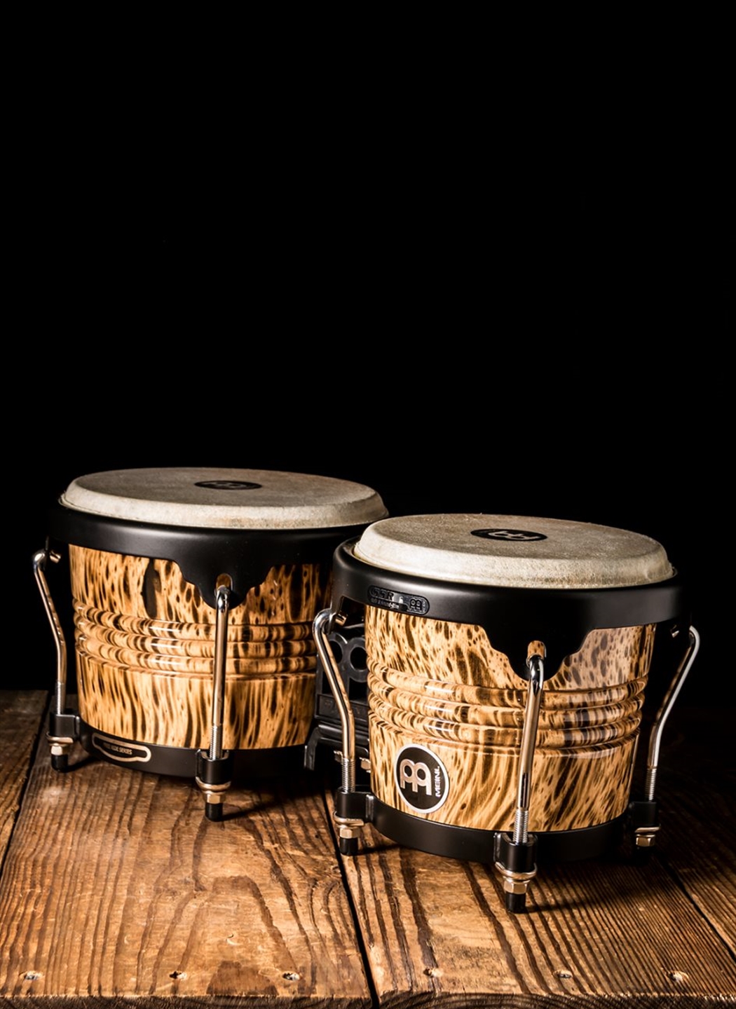 Meinl FWB190LB - Marathon Designer Series Wood Bongos - Leopard Burl