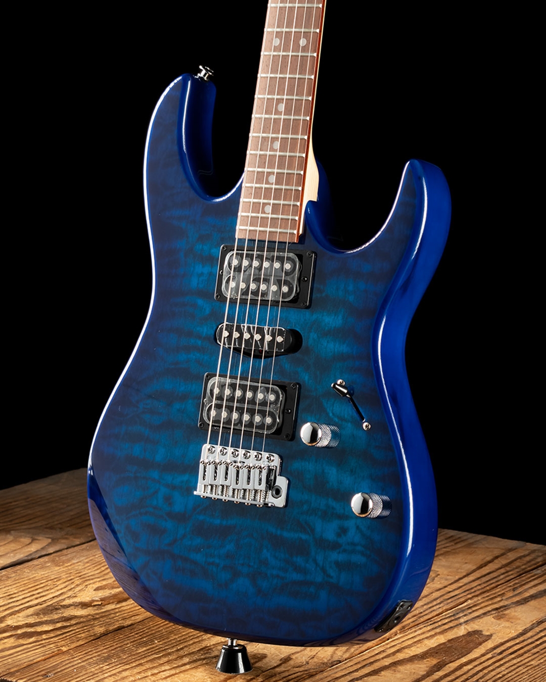 GRX70QAL RG Gio Transparent Blue Burst Gaucher : Guitare Electrique Gaucher  Ibanez 