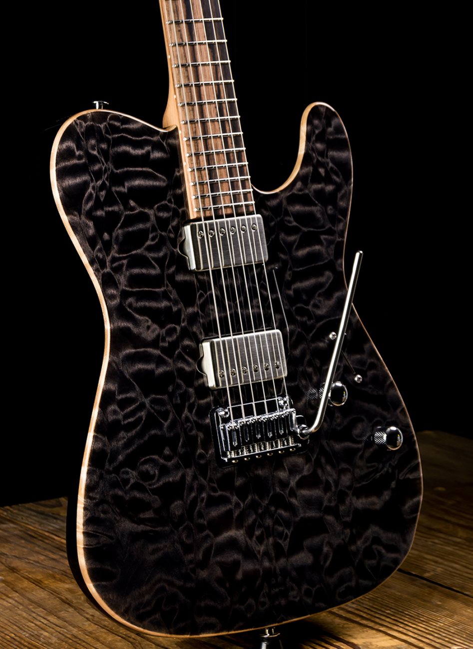 Suhr Classic T 24 Quilt Maple - Trans Charcoal