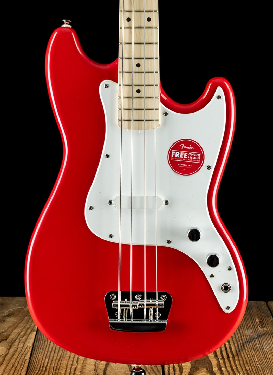 Squier bronco outlet bass red