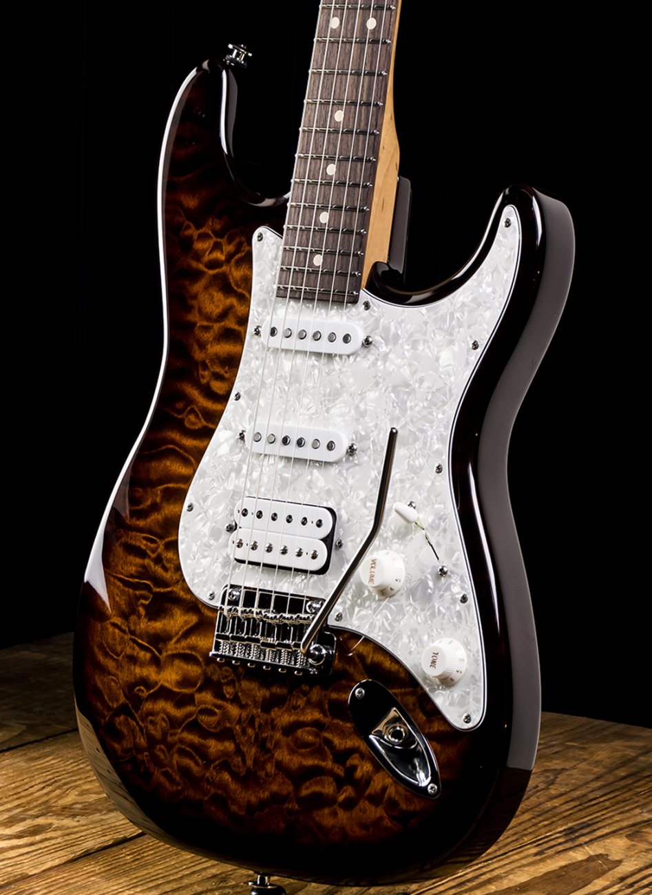 Suhr Classic Custom Quilt Maple/Roasted Alder - Bengal Burst