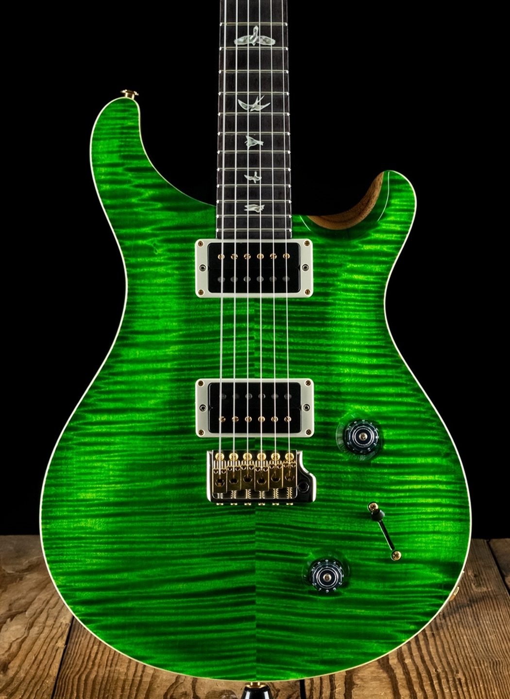 prs custom 22 emerald green