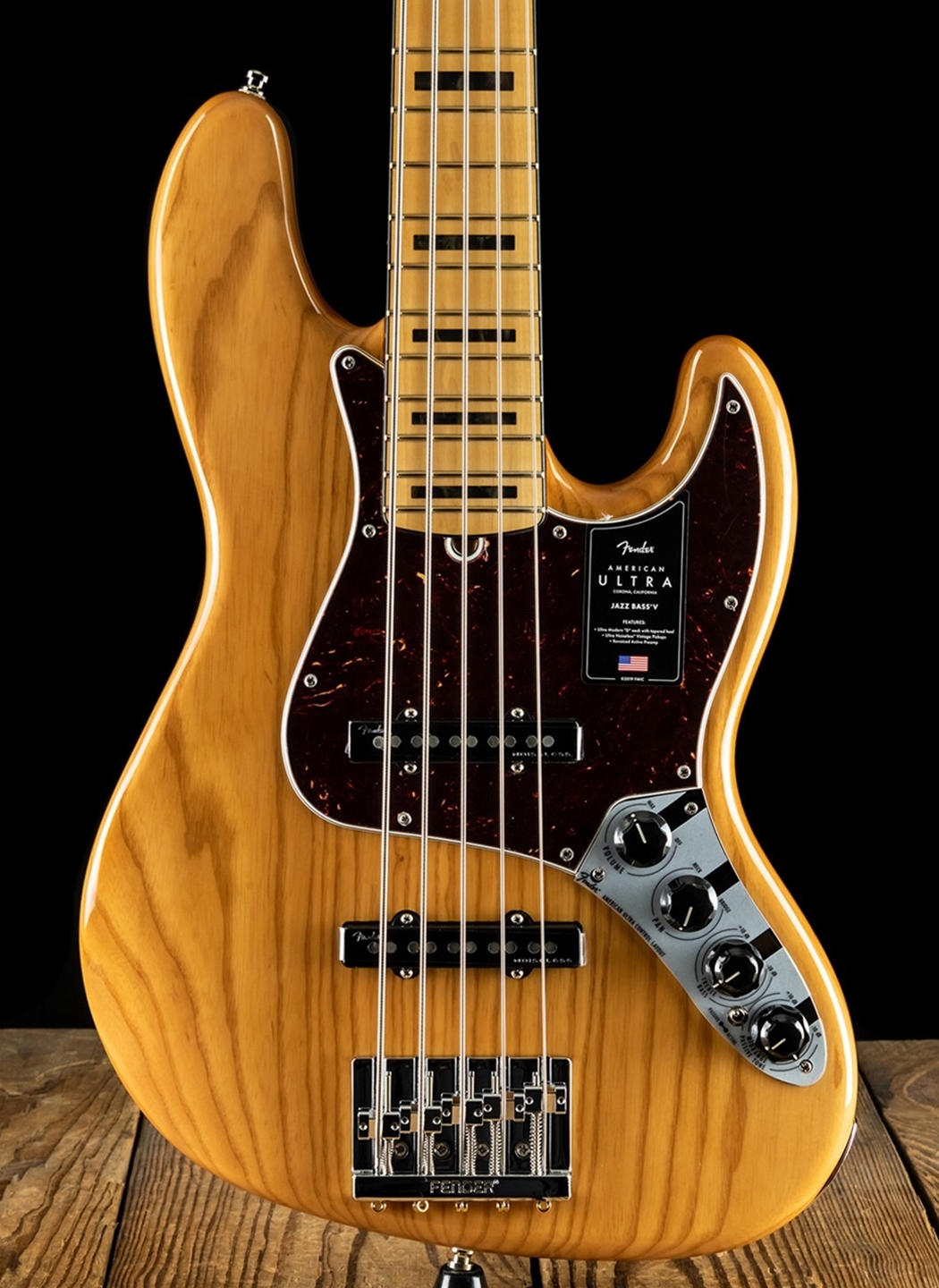 fender american ultra jazz bass v mn aged natural