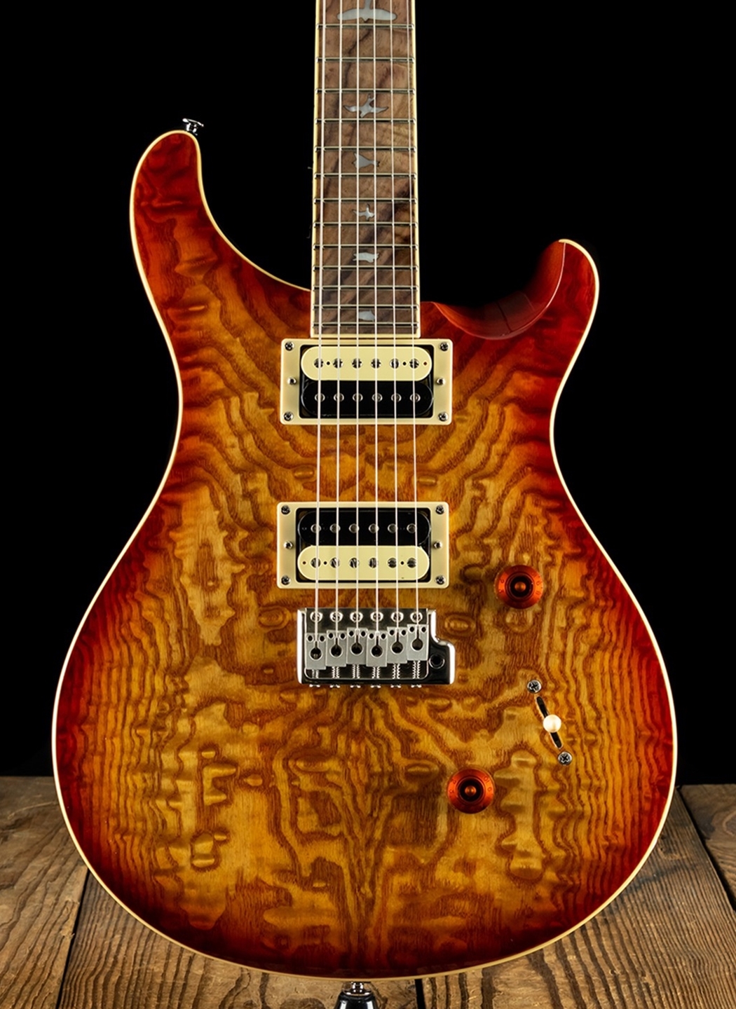 prs se custom burled ash