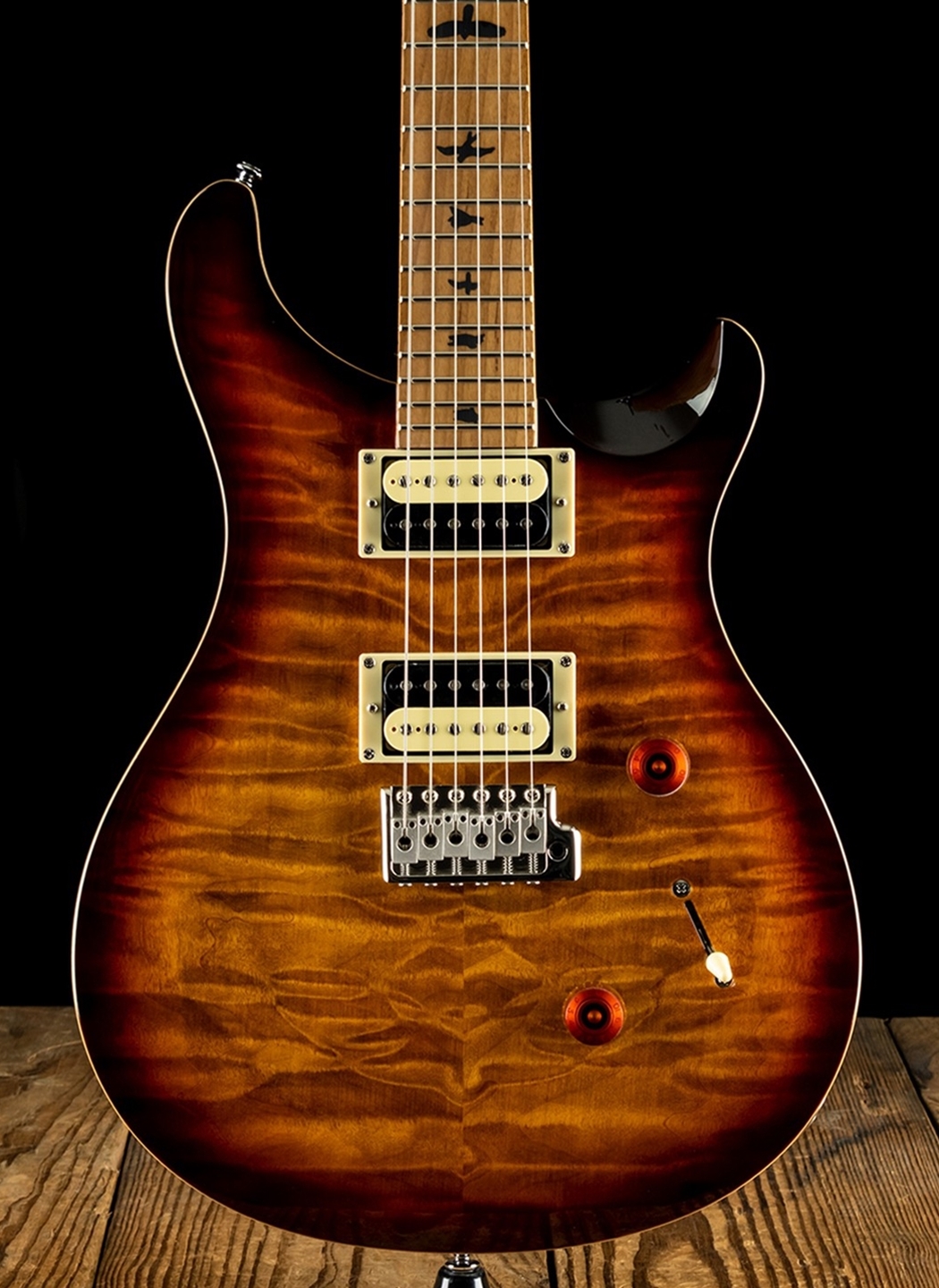 prs se custom 24 roasted maple limited tobacco sunburst