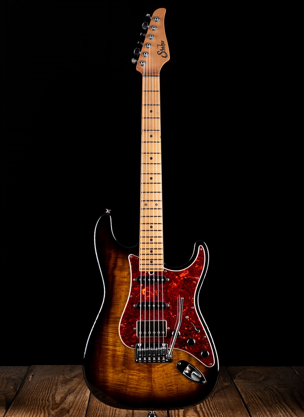 Suhr Classic S Custom Figured Koa/Roasted Alder - 2 Tone Tobacco Burst