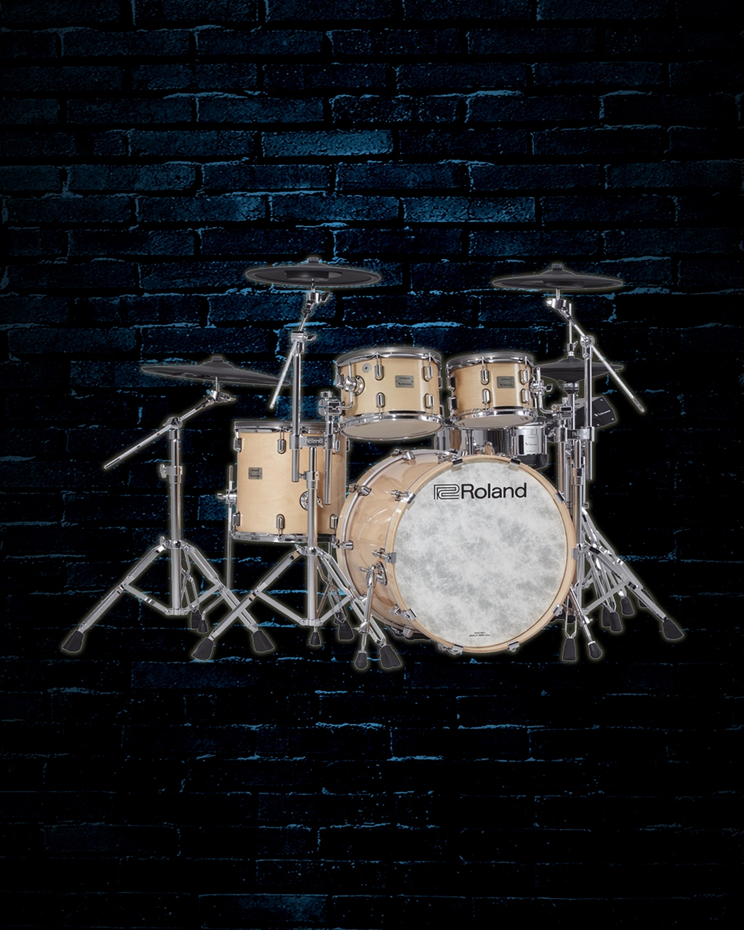 Roland KD-222 Full-Size V-Drums Acoustic Design 22 Kick Drum Pad (Gloss Ebony)