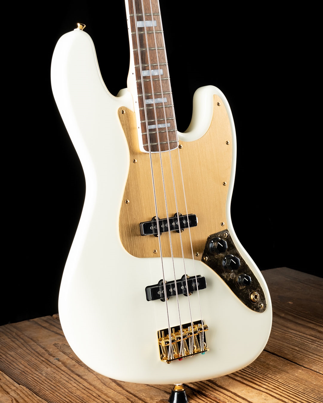 Squier Gold Edition 40th Anniversary Jazz Bass - Olympic White