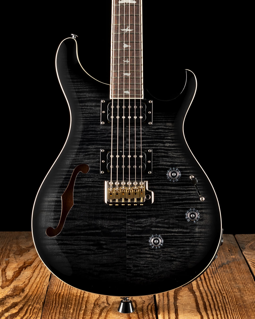 PRS SE Custom 24 Semi-Hollow Piezo - Charcoal Burst