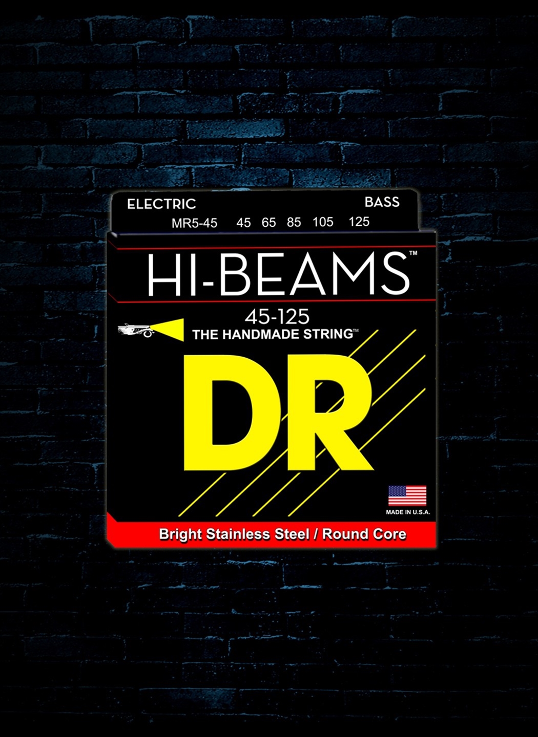 DR MR5-45 Hi-Beam Stainless Steel Bass Strings - 5-String Medium (45-125)