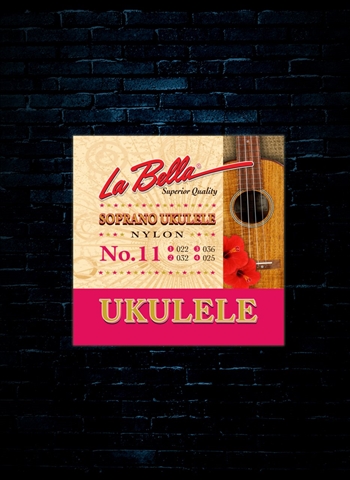 La Bella No. 11 Clear Nylon Ukulele Strings - Soprano (22-25)