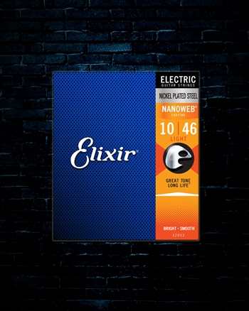 Elixir 12052 Nanoweb Nickel Plated Steel Electric Strings - Light (10-46)