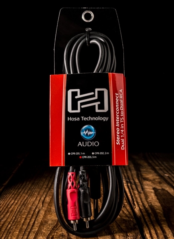 Hosa CPR-203 - 3m Dual 1/4" TS to Dual RCA Stereo Interconnect