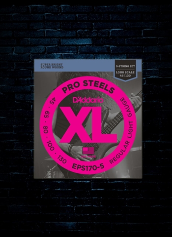 D'Addario EPS170-5 XL ProSteels Bass Strings - 5-String Light (45-130)