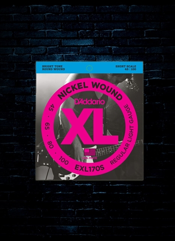 D'Addario EXL170S XL Nickel Wound Bass Strings - Short Scale Light (45-100)