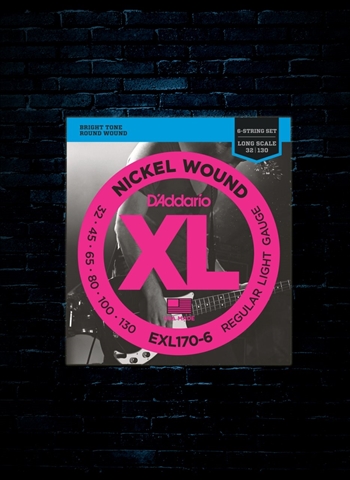 D'Addario EXL170-6 XL Nickel Wound Bass Strings - 6-String Light (32-130)