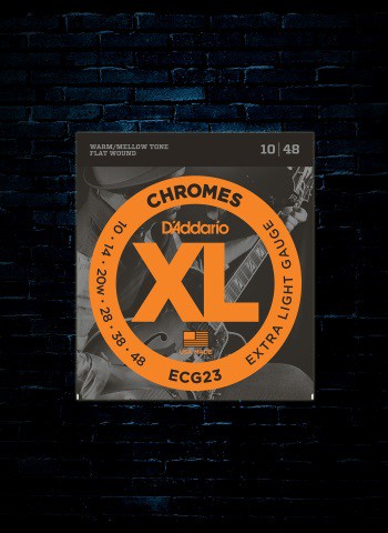 D Addario ECG23 XL Chromes Flat Wound Electric Strings Extra