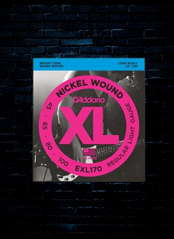 D'Addario EXL170 XL Nickel Wound Bass Strings - Light (45-100)