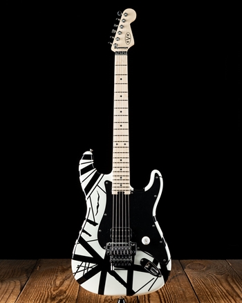 EVH Striped Series - White with Black Stripes