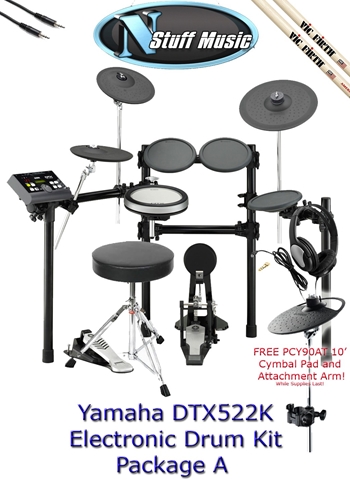 Yamaha DTX522K Electronic Drum Kit Package A