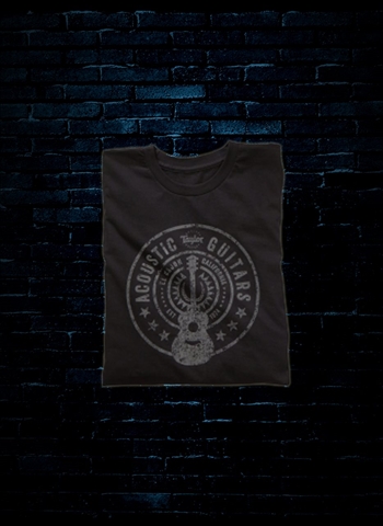 Taylor Large Guitar Stamp T-Shirt - Black