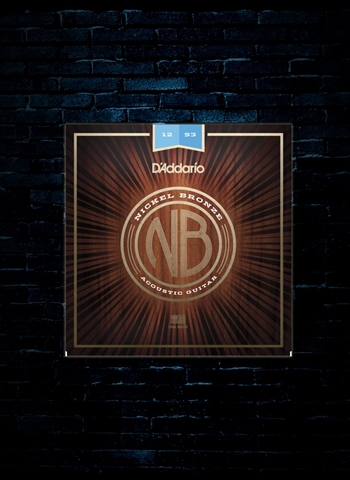 D'Addario NB1253 Nickel Bronze Acoustic Guitar Strings - Light (12-53)