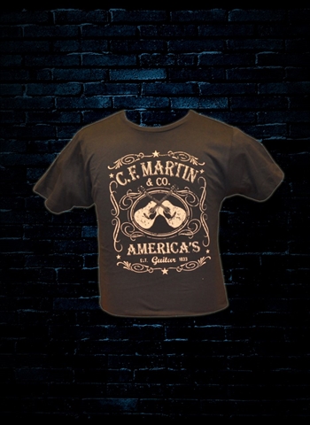 Martin Dual Guitar T-Shirt - Black (Extra Large)