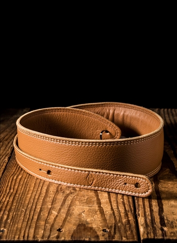 LM The Heritage 2.5" Leather Guitar Strap - Tobacco