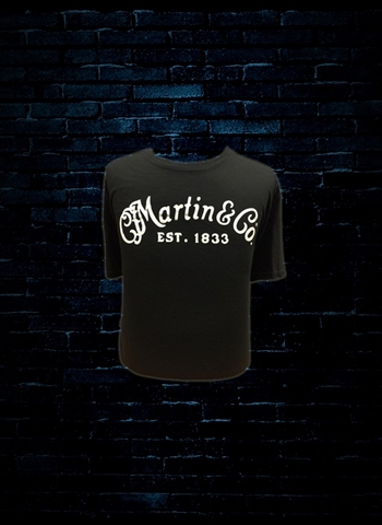 Martin Logo Men's T-Shirt - Black (Large)