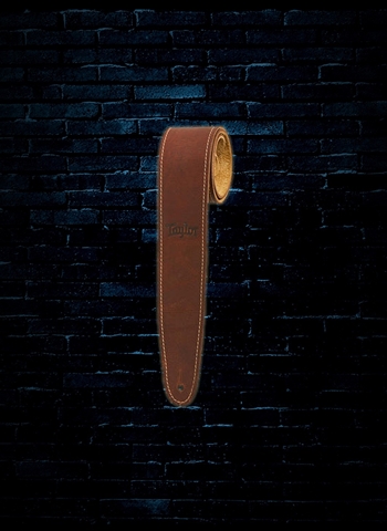 Taylor 2.5" Suede Back Leather Guitar Strap - Brown