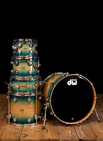 Drum Workshop Collector's Series 5-Piece Drum Set - Natural to Carl Allen Blue Burst