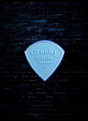 Gravity 2mm Sunrise Shape Standard Guitar Pick - Blue