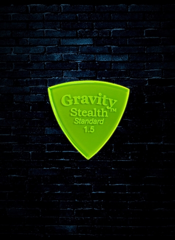 Gravity 1.5mm Stealth Shape Standard Guitar Pick - Fluorescent Green
