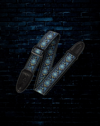 Levy's 2" Print Series Jacquard Weave Guitar Strap - Teal