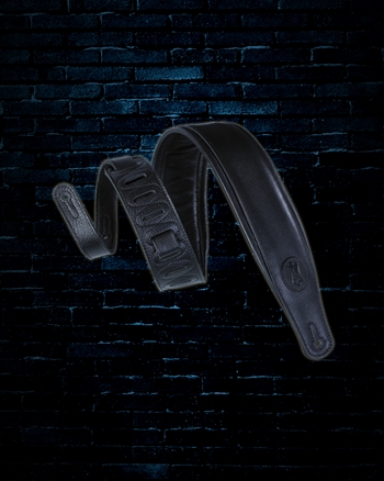 Levy's 3" Signature Series Garment Leather Guitar Strap - Black
