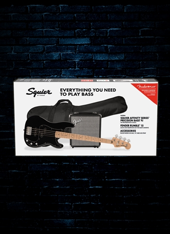 Squier Affinity Series Precision Bass PJ Starter Pack - Black