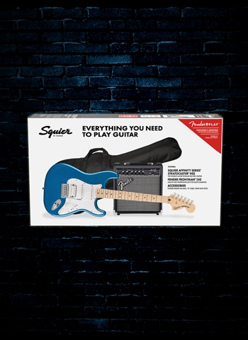 Squier Affinity Series Stratocaster HSS Starter Pack - Lake Placid Blue