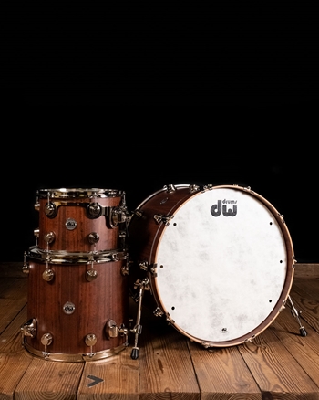 Drum Workshop Collector's Series 3-Piece Purple Core Mahogany Exotic Drum Set - Red Tigerwood