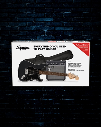 Squier Affinity Series Stratocaster HSS Starter Pack - Charcoal Frost Metallic