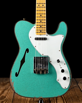 Fender Custom Shop Limited Edition '60s Relic Telecaster Thinline - Seafoam Sparkle