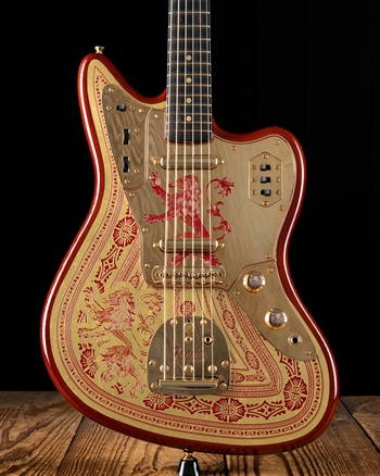 Fender Custom Shop GoT House Lannister Jaguar - Burnt Crimson & Gold